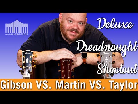 Deluxe Dreadnought Guitar Shootout: Gibson J-45 Deluxe, Martin D-28 Modern Deluxe and Taylor 717e