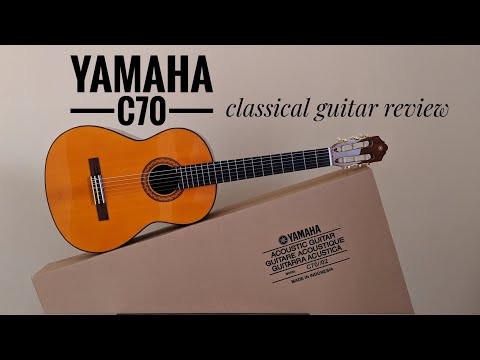 Yamaha c70 demo classical guitar unboxing review