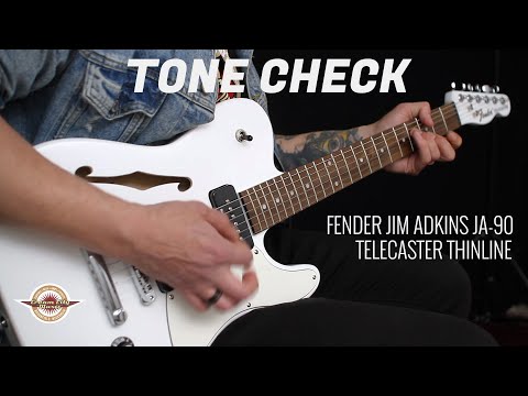 TONE CHECK: 2020 Fender Jim Adkins JA-90 Thinline Telecaster Demo | No Talking