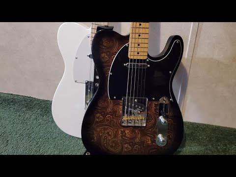 Harley Benton TE-70 Deluxe Black Paisley!! Review, Demo and Comparison. Squier Affinity Level??