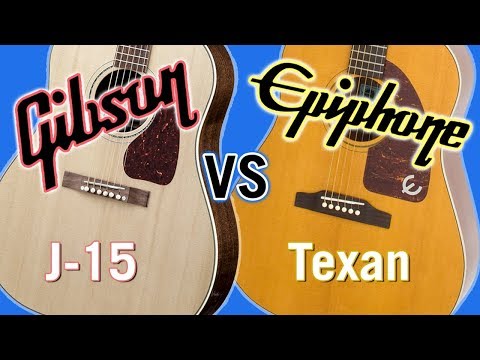 Gibson J-15 vs Epiphone Texan Tone Comparison