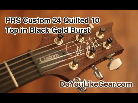 2014 PRS Custom 24 Black Gold Burst Quilted 10 Top Demo &amp; Review