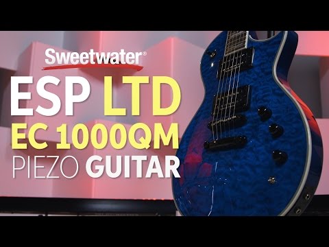 ESP LTD EC-1000QM Piezo Electric Guitar Demo