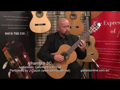 Alhambra Guitar, Model 3C- Andantino- Performed by John Couch