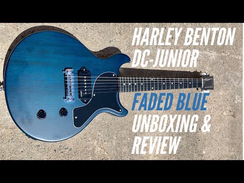 Harley Benton DC-Junior Faded Blue Unboxing &amp; Review