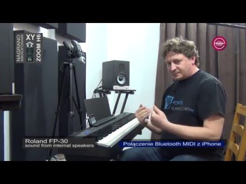 Roland FP 30 demo - onboard speakers sound demo &amp; Bluetooth + WAVE Player [English subtitles]